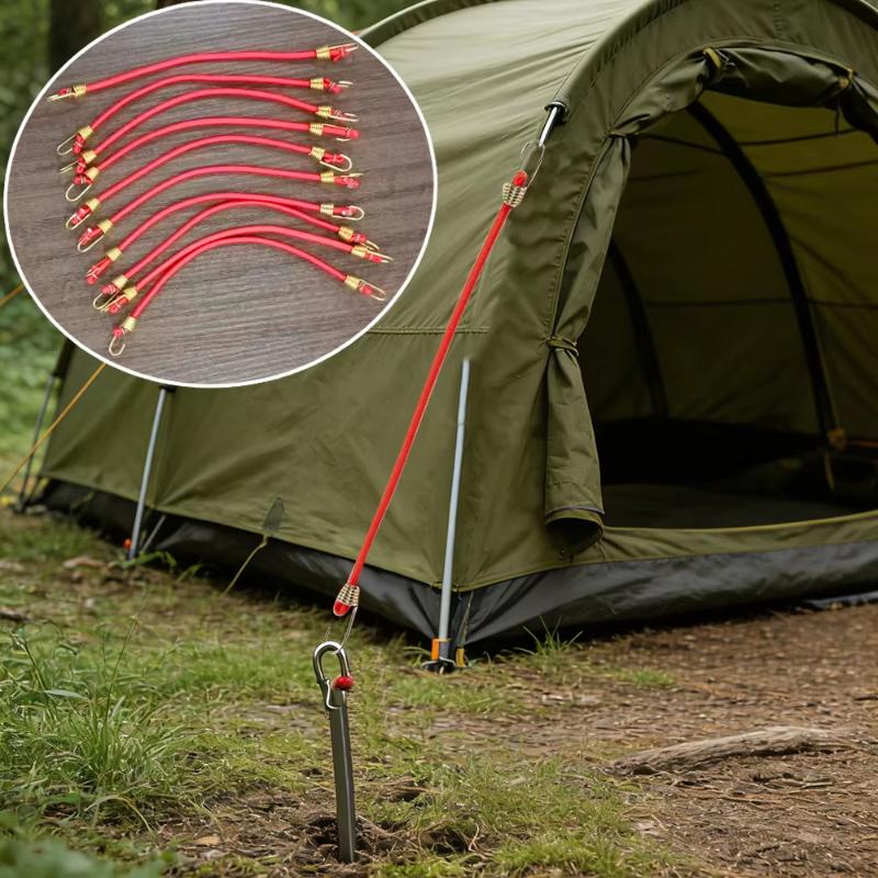 Outdoor Camping Store - 10Pcs Outdoor Tent Fixing Ropes, Hiking