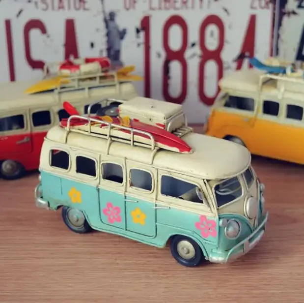 Outdoor Camping Van - Mini Car Model Retro Classic Car