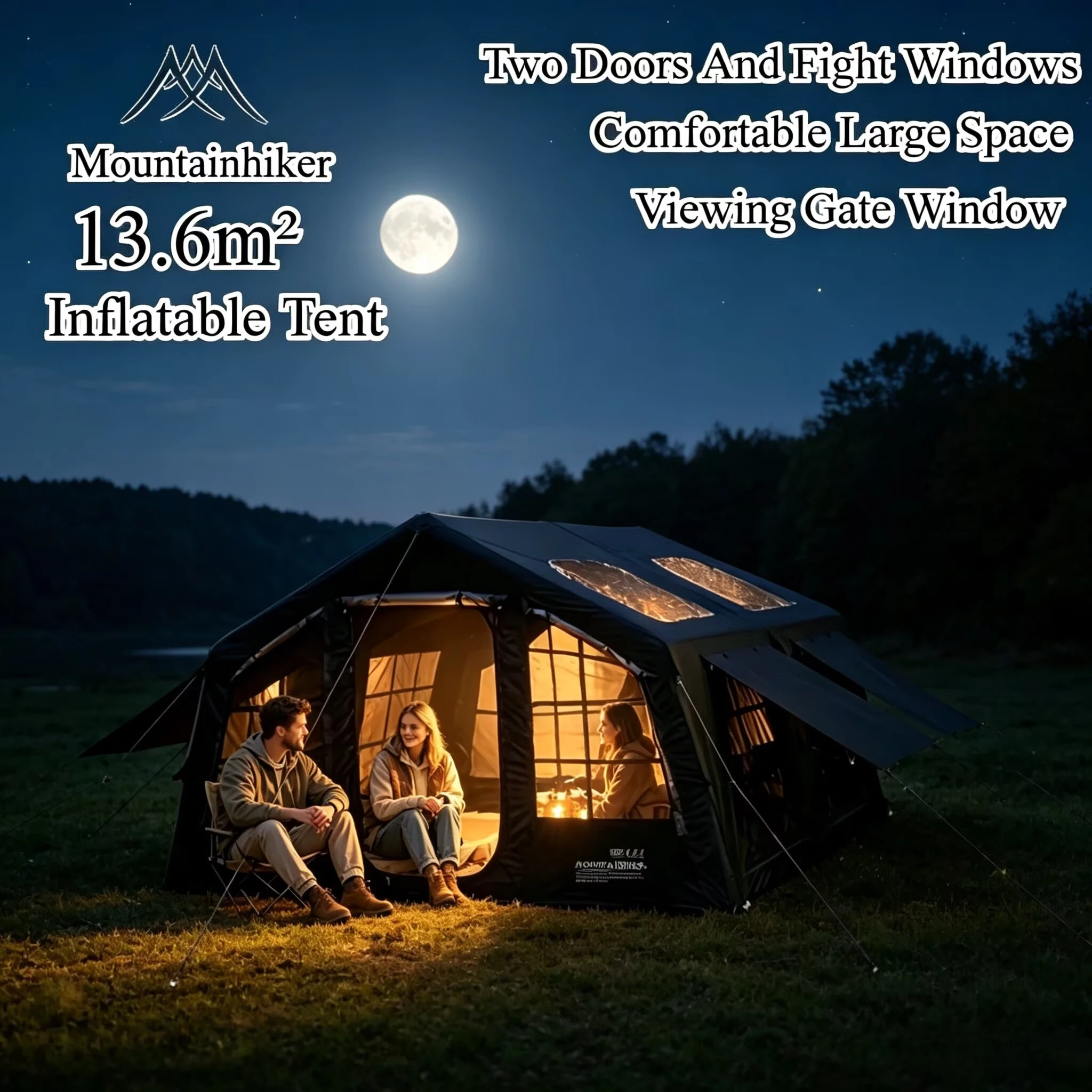 Outdoor Camping Gazebo - Mountainhiker Inflatable Camping Tent 4-8 People
