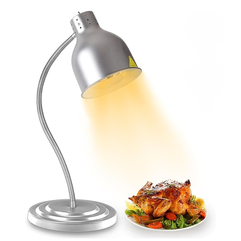 Headlamp - Silver Single Head Food Warmer Lamp