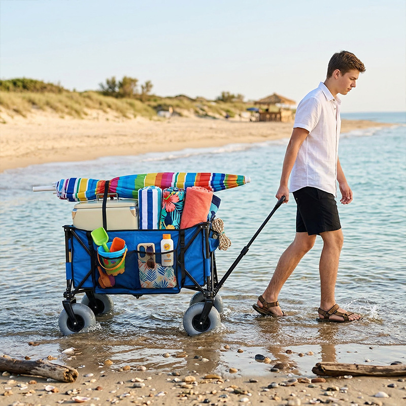 Foldable Metal Beach Wagon Qui - Camp Table Folding ulasan dan harga