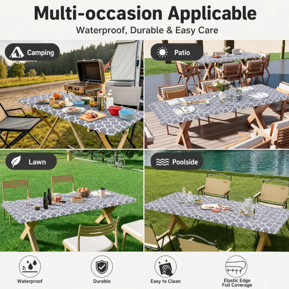 Rectangle Table Cloth Cover, P - Camp Table Folding ulasan dan harga