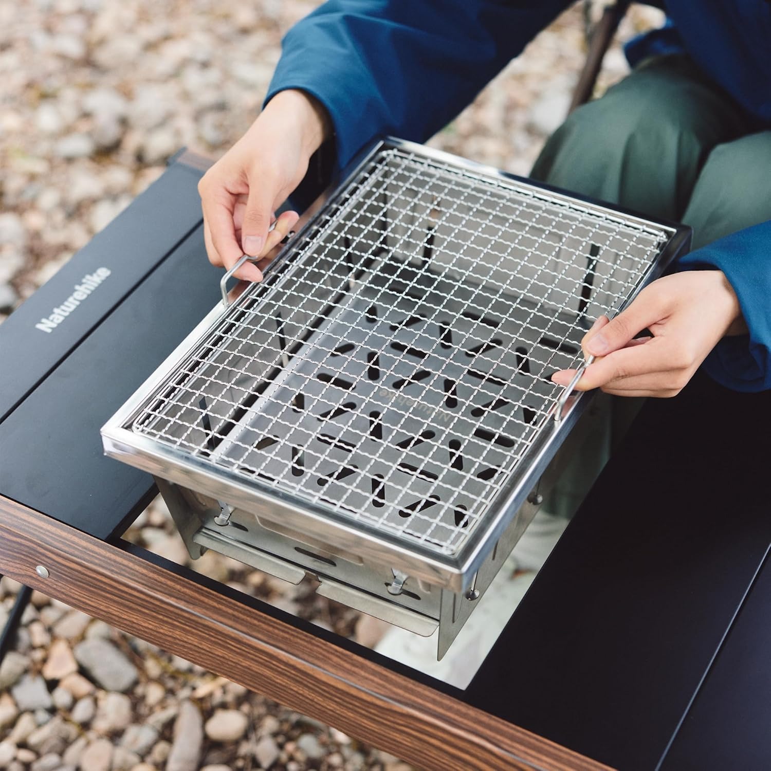 Naturehike Camping Charcoal Gr - Outdoor Camping Cooking Table ulasan dan harga