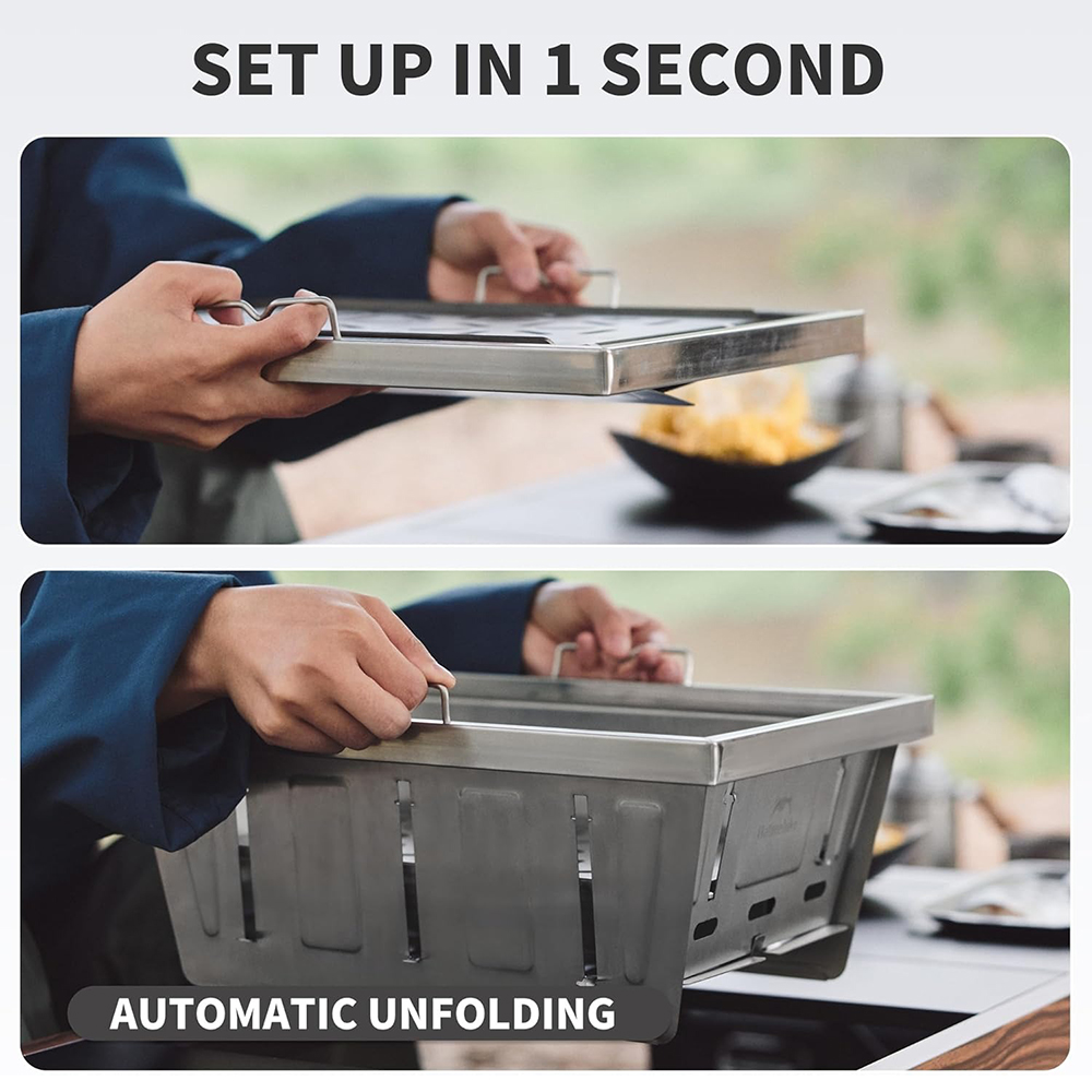 Naturehike Camping Charcoal Gr - Outdoor Camping Cooking Table ulasan dan harga