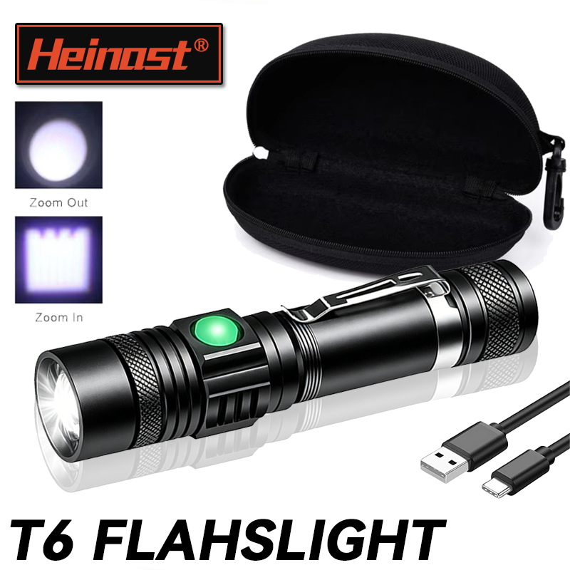 T6 LED Rechargeable Flashlight - Headlamp ulasan dan harga