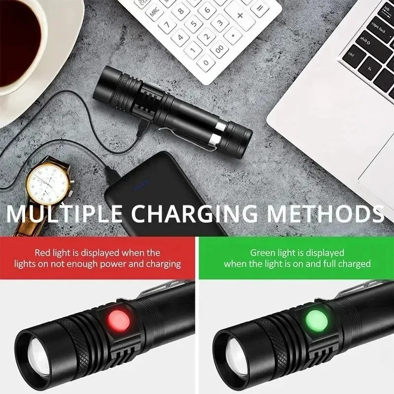 T6 LED Rechargeable Flashlight - Headlamp ulasan dan harga
