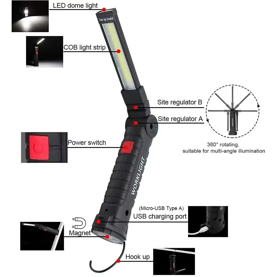 Portable LED Flashlight with M - Outdoor Camping Accessories ulasan dan harga