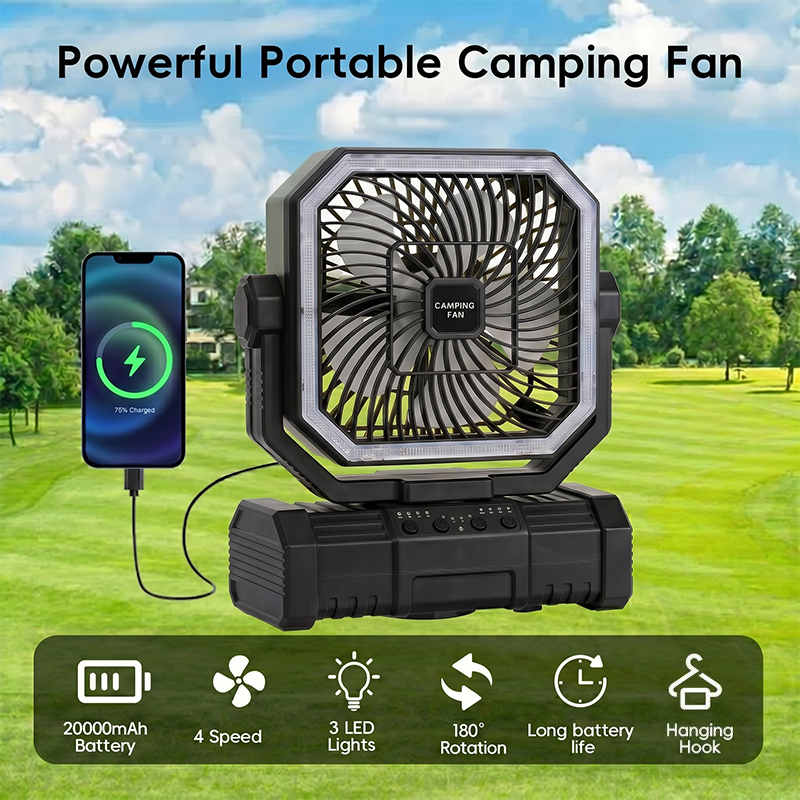 20000mAh Camping Ceiling Fan R - Outdoor Camping Gazebo ulasan dan harga