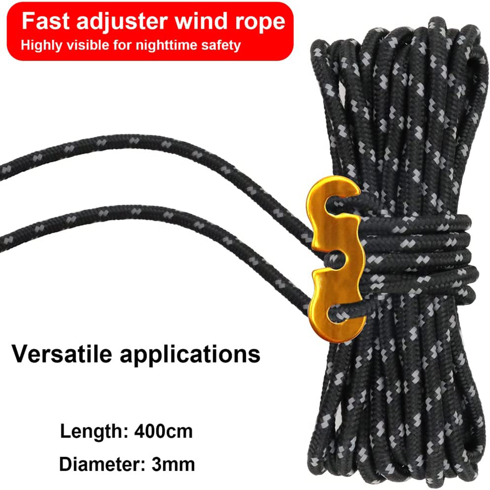 4Pcs Outdoor Guy Lines Tent Co - Outdoor Camping Gazebo ulasan dan harga