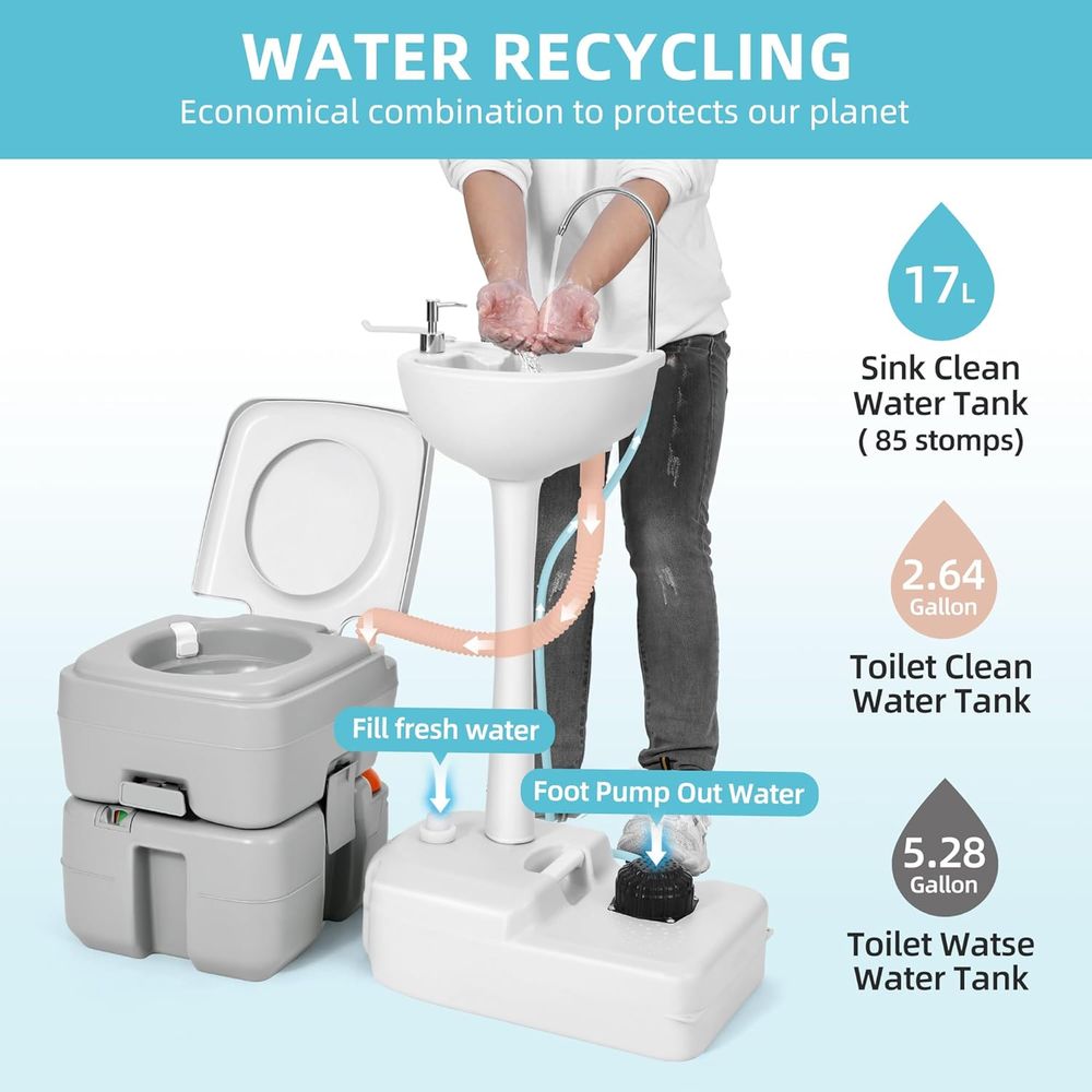 17L Portable Sink for Washing  - Portable Camp Toilet ulasan dan harga