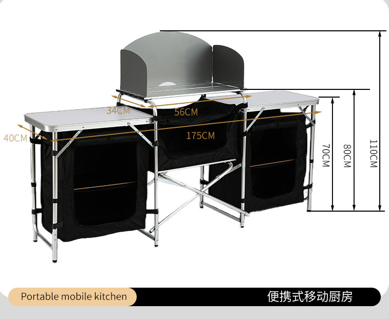 Modern Multi-Functional Alumin - Outdoor Camping Cooking Table ulasan dan harga