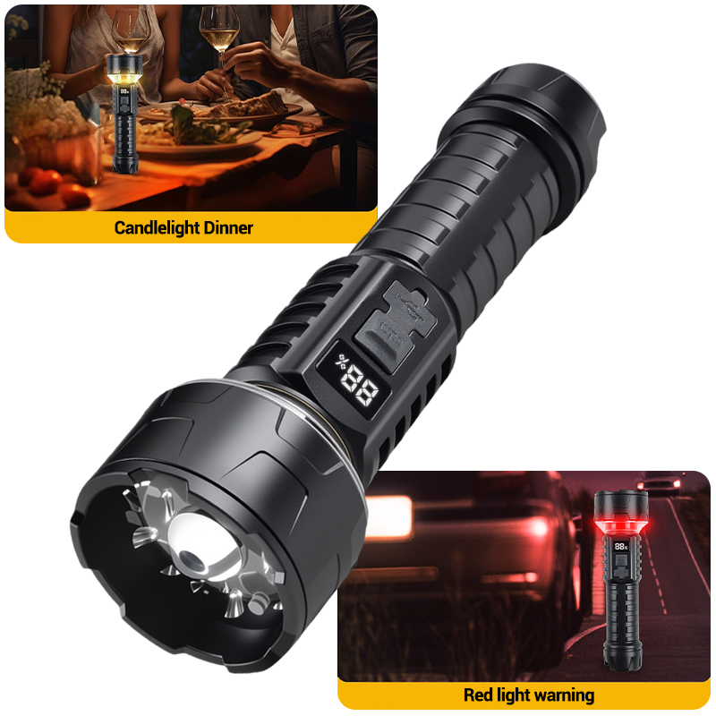 COB LED Flashlight Rechargeabl - Outdoor Camping Accessories ulasan dan harga
