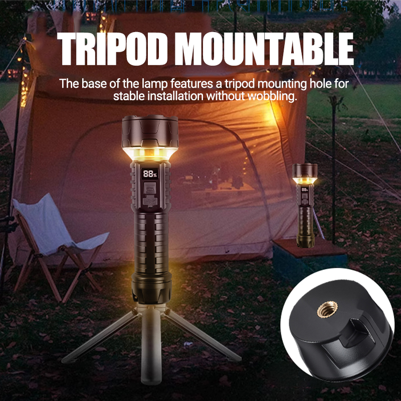 COB LED Flashlight Rechargeabl - Outdoor Camping Accessories ulasan dan harga