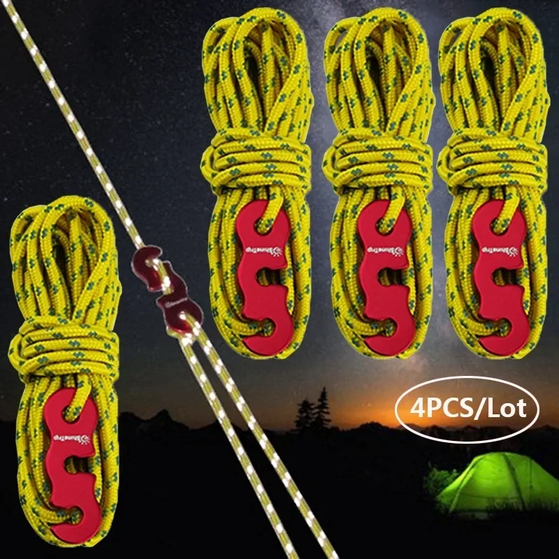 4pcs Durable Camping Tent Rope - Outdoor Camping Gazebo ulasan dan harga