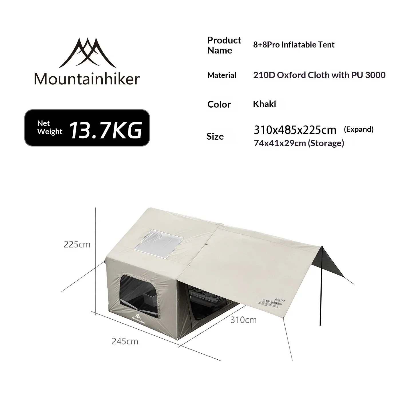 8+8㎡ MOUNTAINHIKER Inflatable  - Outdoor Camping Gazebo ulasan dan harga