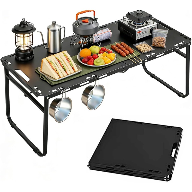 Camping Table Adjustable Foldi - Outdoor Camping Cooking Table ulasan dan harga