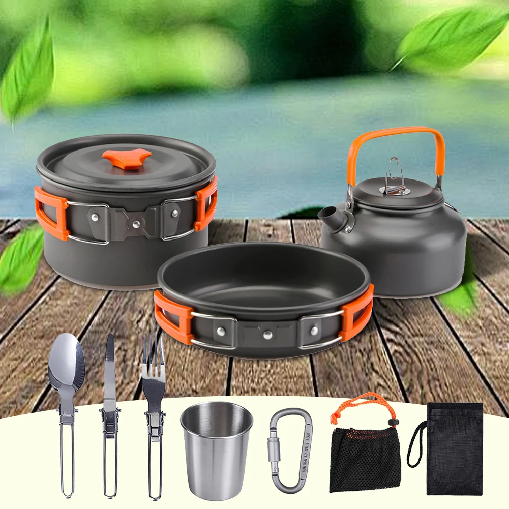 Camping Cookware Kit Kettle Po - Outdoor Camping Utensils ulasan dan harga
