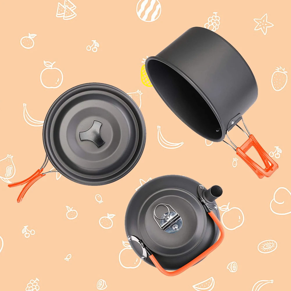 Camping Cookware Kit Kettle Po - Outdoor Camping Utensils ulasan dan harga