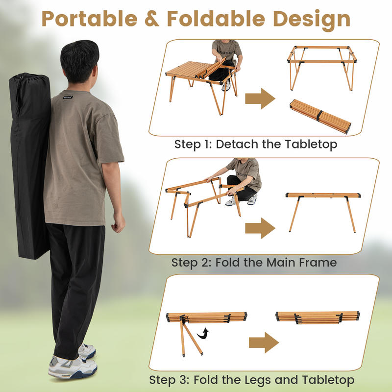 Single Folding Picnic Table 93 - Camp Table Folding ulasan dan harga