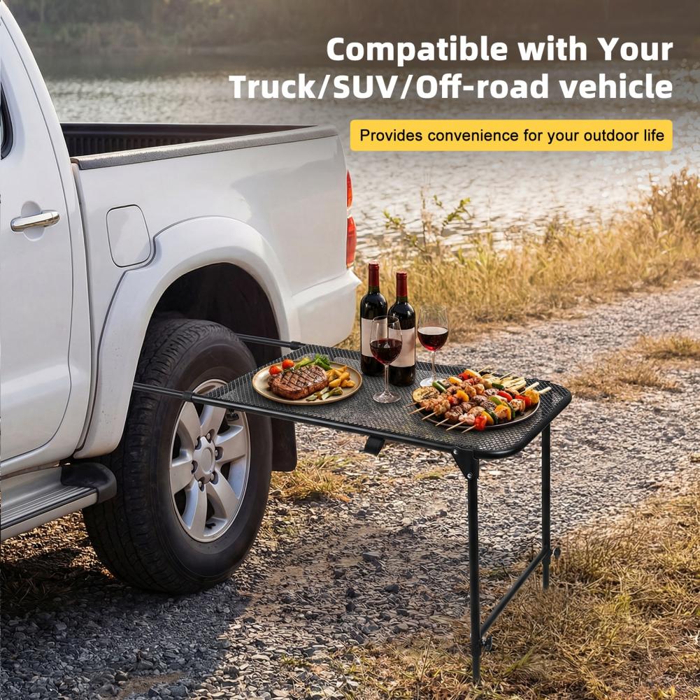 Tire Mount Camping Desk, Steel - Outdoor Camping Cooking Table ulasan dan harga